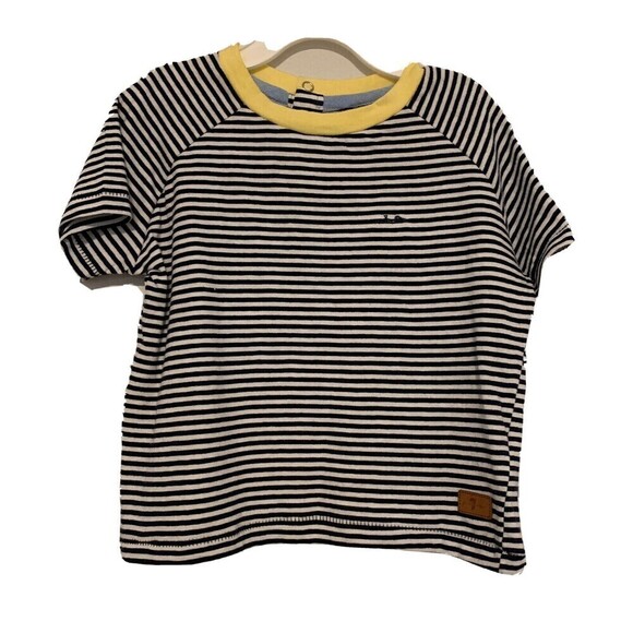 7 For All Mankind Baby Multicolor Stripe Cotton Tee Size 24M - Picture 1 of 4